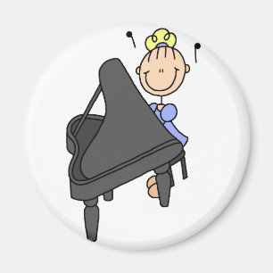 Stick Figure Piano Magnet