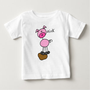 Stick Figure Pig T-shirts and Gifts