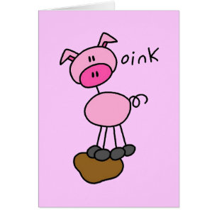 Stick Figure Pig Tshirts and Gifts