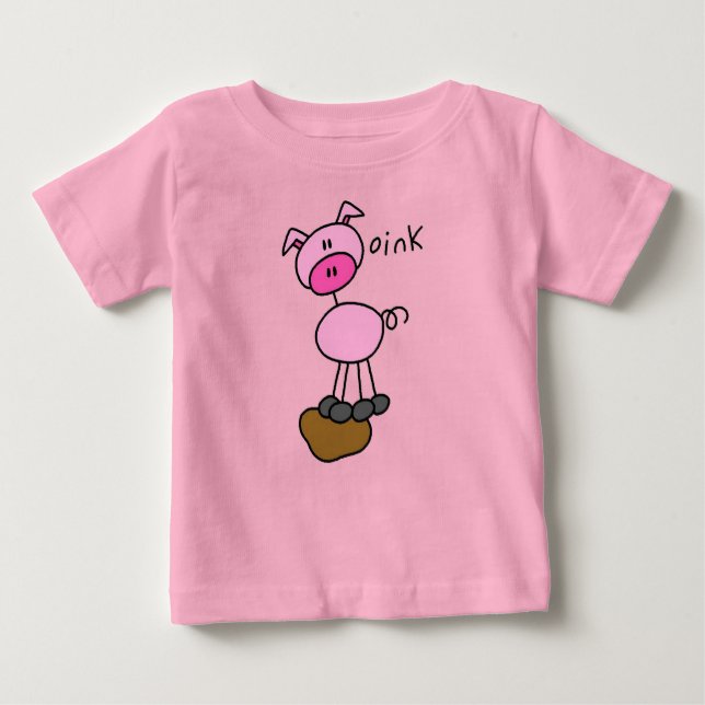 Stick Figure Pig Tshirts and Gifts (Front)
