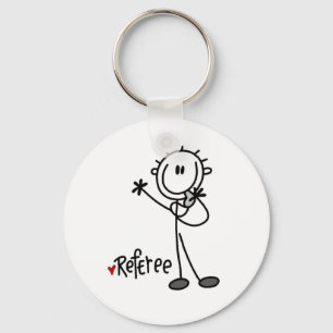 Stick Figure Referee T-shirts and Gifts Key Ring