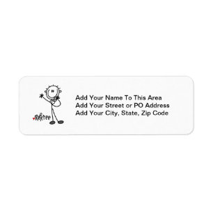 Stick Figure Referee T-shirts and Gifts Return Address Label