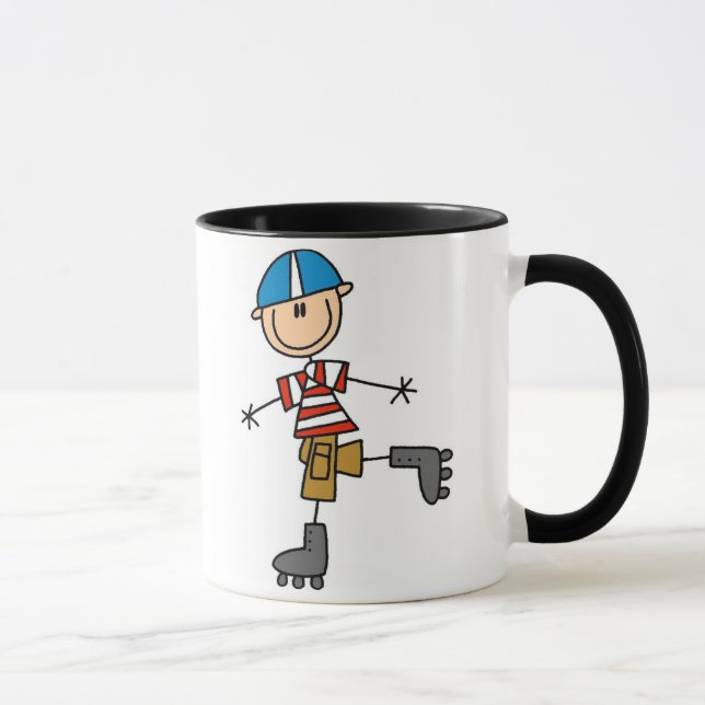 Stick Figure Roller Skating Mug (Right)