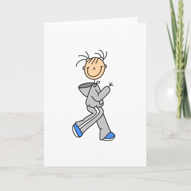 Stick Figure Running Card (Front)