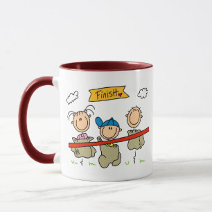 Stick Figure Sack Race Mug