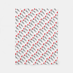 Stick Figure Santa Blanket