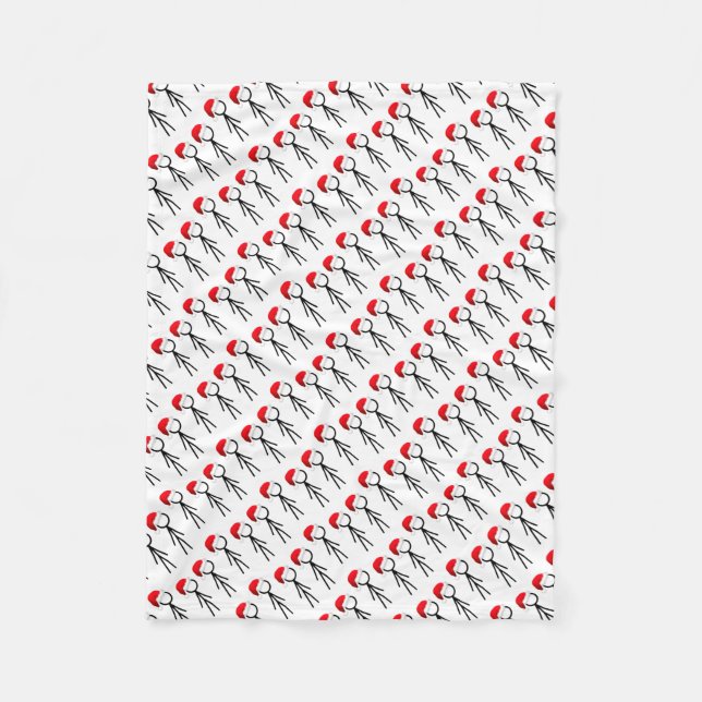 Stick Figure Santa Blanket (Front)