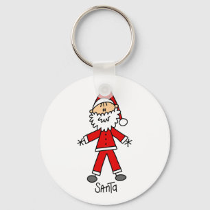 Stick Figure Santa Claus Tshirts and Gifts Key Ring