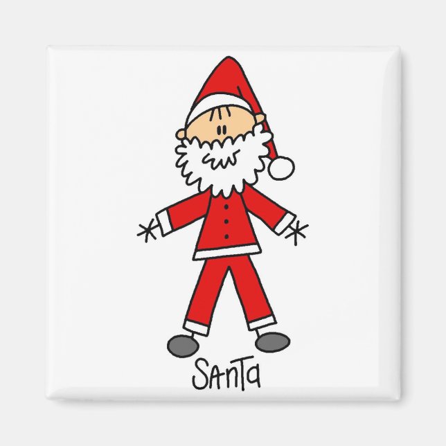 Stick Figure Santa Claus Tshirts and Gifts Magnet (Front)