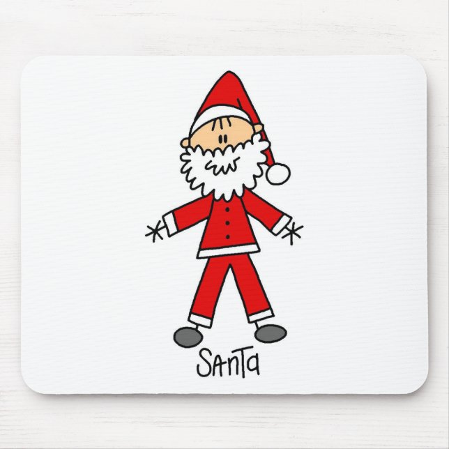 Stick Figure Santa Claus Tshirts and Gifts Mouse Pad (Front)
