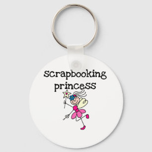 Stick Figure Scrapbook Princess Key Ring