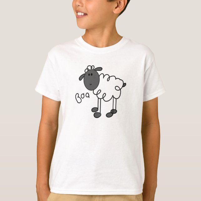 Stick Figure Sheep Tshirts and Gifts (Front)