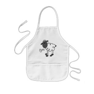 Stick Figure Sheep Tshirts and Gifts Kids Apron