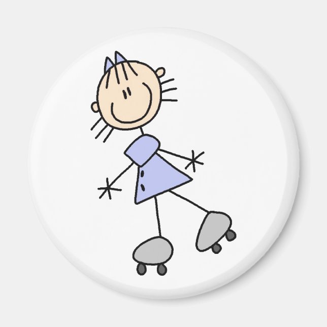 Stick Figure Skating Magnet (Front)