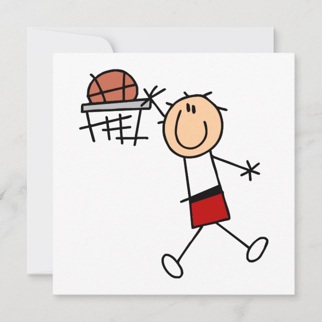 Stick Figure Slam Dunk T-shirts and Gifts (Front)