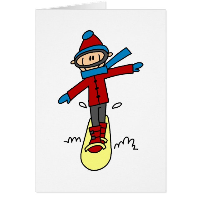 Stick Figure Snowboarding (Front)