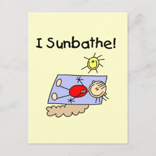 Stick Figure Sunbather Tshirts and Gifts Postcard