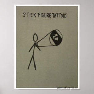 stick figure tattoos poster