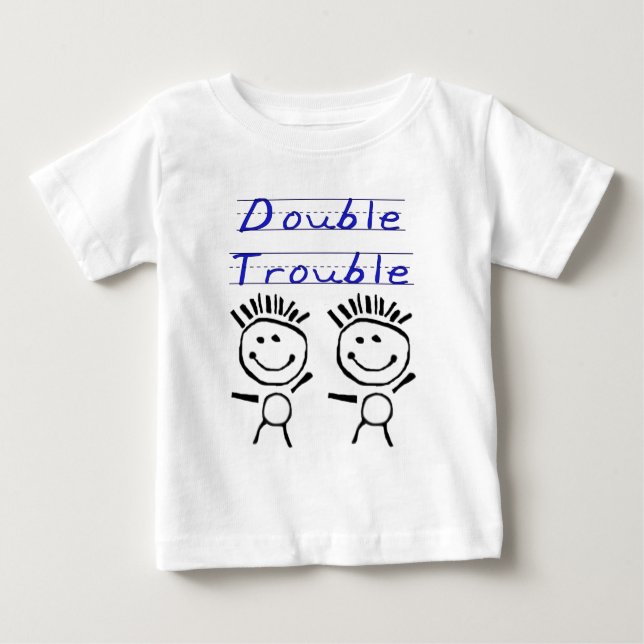 Stick Figure Twins Baby T-Shirt (Front)