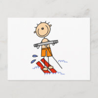 Stick Figure Water Skiing Tshirts and gifts