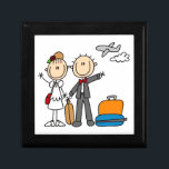 Stick Figure Wedding Honeymoon T-shirts and Gifts Gift Box<br><div class="desc">Stick Figure Wedding Honeymooners T-shirts,  mugs,  cards,  stickers,  magnets,  tote bags,  keepsakes,  keychains,  placemats,  binders,  and more featuring a stick figure bride and groom who are embarking on their honeymoon after being married!</div>