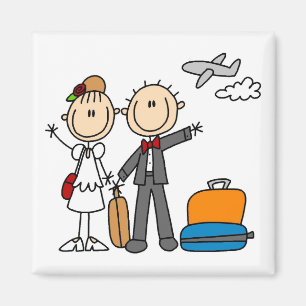 Stick Figure Wedding Honeymoon T-shirts and Gifts Magnet