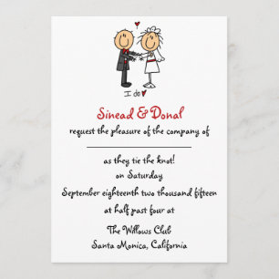 Stick Figure Wedding Invitation
