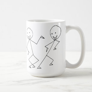 Stick Figures Dancing Coffee Mug