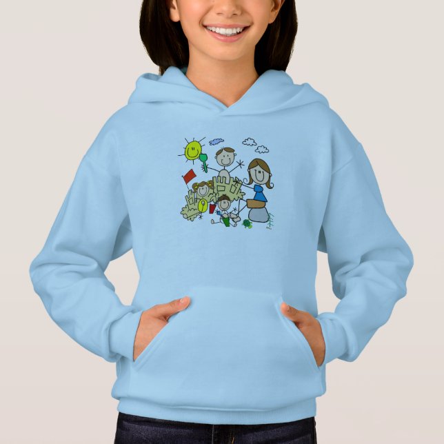 Stick Figures Family Beach Fun (Front)