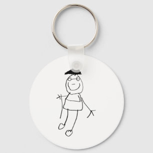 Stick Figures Key Ring