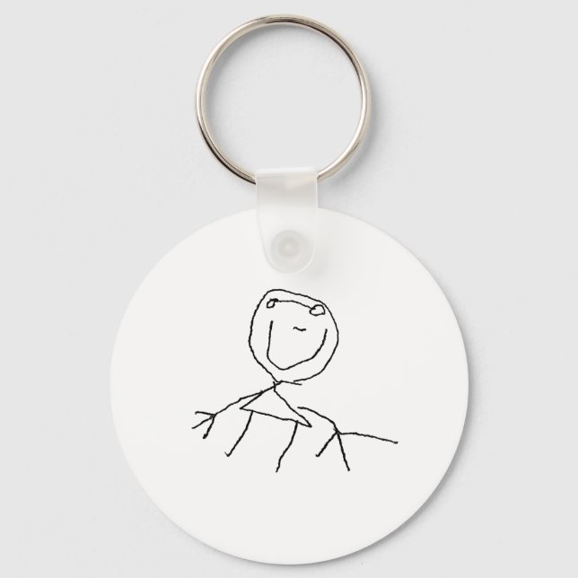 Stick Figures Key Ring (Front)