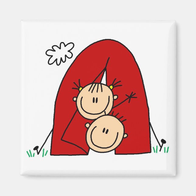 Stick Figures  Tenting Tshirts and Gifts Magnet (Front)