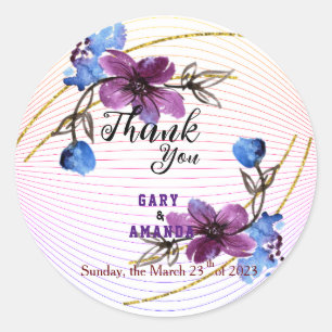 Stick From Purple Classic Round Sticker