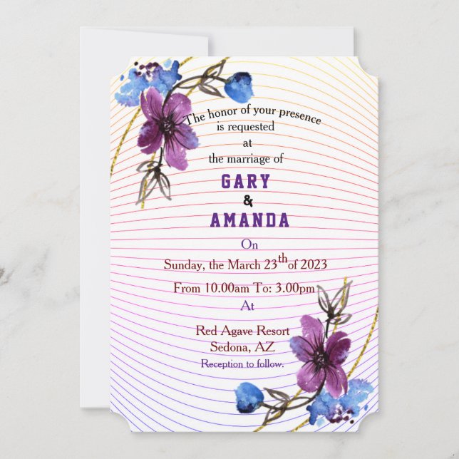 Stick From Purple  Invitation (Front)