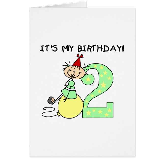 Stick Girl 2nd Birthday Tshirts and Gifts (Front)