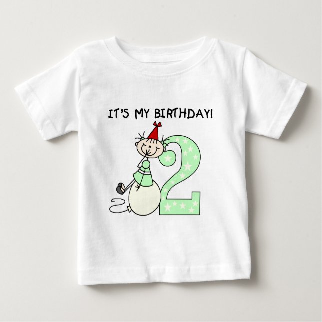 Stick Girl 2nd Birthday Tshirts and Gifts (Front)