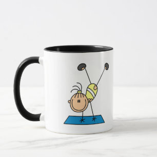 Stick Girl Doing Flips Tshirts and Gifts Mug