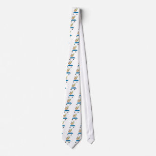 Stick Girl Doing Flips Tshirts and Gifts Tie