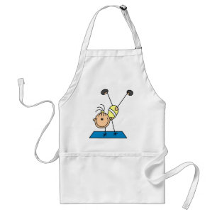 Stick Girl Gymnast Doing Flips Apron