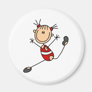 Stick Girl Gymnast Magnet