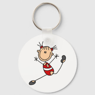Stick Girl Gymnast Tshirts and Gifts Key Ring