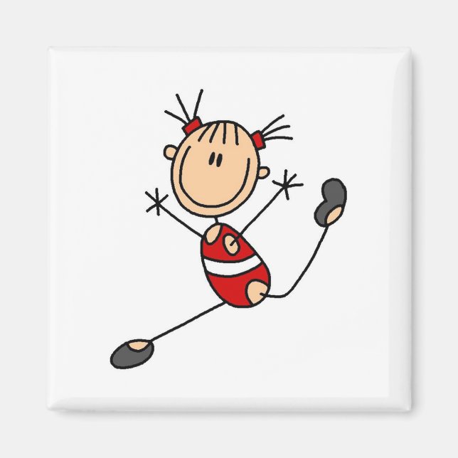 Stick Girl Gymnast Tshirts and Gifts Magnet (Front)