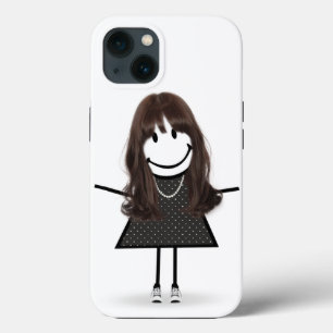 Stick Girl In Sneakers with Hair iPhone 13 Case