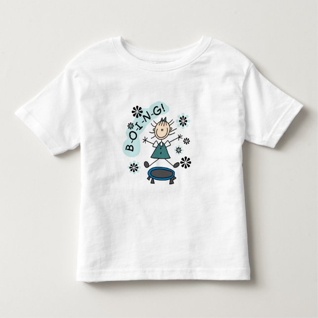 Stick Girl on Trampoline Toddler T-Shirt (Front)