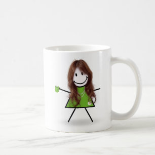 Stick Girl With Coffee and Quote Mug