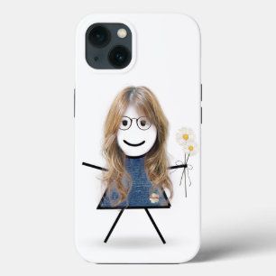 Stick Girl with Daisies    iPhone 13 Case