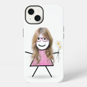 Stick Girl with Daisies iPhone 13 Case
