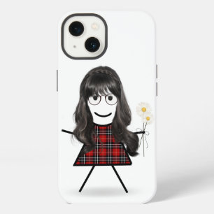 Stick Girl with Daisies iPhone 13 Case