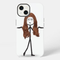 Stick Girl With Red Hair