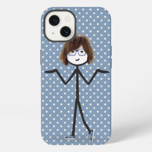 Stick Girl With Sneakers on Dots iPhone 13 Case